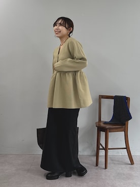 「アイテム（チョーカー）」を使った、mamifujiiさん（レディース・158cm）の秋コーディネート