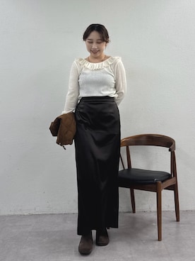 「アイテム（スカート）」を使った、mamifujiiさん（レディース・158cm）の夏コーディネート