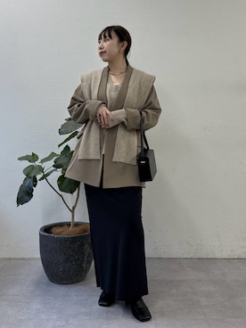 「アイテム（テーラードジャケット）」を使った、mamifujiiさん（レディース・158cm）の冬コーディネート