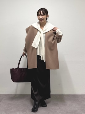 「アイテム（その他アウター）」を使った、mamifujiiさん（レディース・158cm）の秋コーディネート