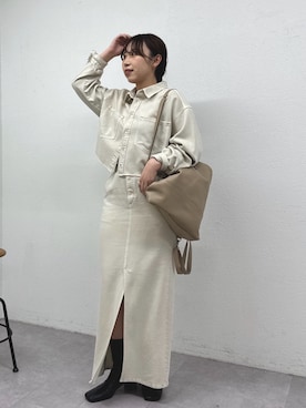 「アイテム（バックパック/リュック）」を使った、mamifujiiさん（レディース・158cm）の秋コーディネート