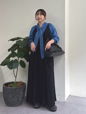 「アイテム（ワンピース/ドレス）」を使った、mamifujiiさん（レディース・158cm）の秋コーディネート