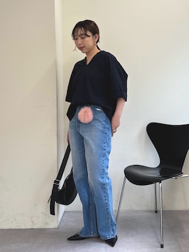 「アイテム（キーホルダー）」を使った、mamifujiiさん（レディース・158cm）の夏コーディネート