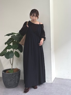 「アイテム（ワンピース/ドレス）」を使った、mamifujiiさん（レディース・158cm）の秋コーディネート