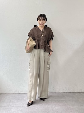 「ぺプラムトップス」｜mamifujiiさん（レディース・158cm）の夏コーディネート