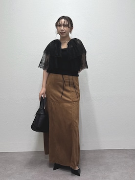 「アイテム（チョーカー）」を使った、mamifujiiさん（レディース・158cm）の秋コーディネート