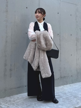 「アイテム（ベスト）」を使った、mamifujiiさん（レディース・158cm）の秋コーディネート