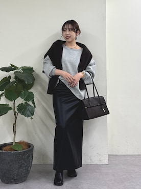 「アイテム（チョーカー）」を使った、mamifujiiさん（レディース・158cm）の秋コーディネート