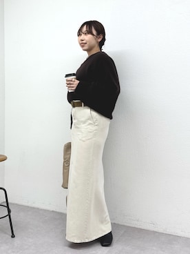 「アイテム（バックパック/リュック）」を使った、mamifujiiさん（レディース・158cm）の冬コーディネート