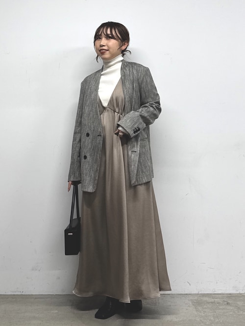 セットアップ対応】ノーカラーツイードジャケット（その他アウター