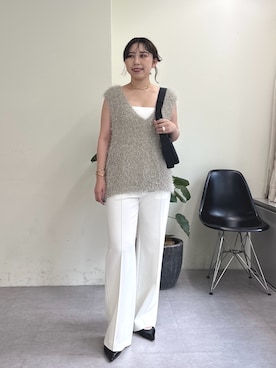 「アイテム（リング）」を使った、mamifujiiさん（レディース・158cm）の夏コーディネート
