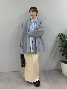 「アイテム（その他アウター）」を使った、mamifujiiさん（レディース・158cm）の秋コーディネート