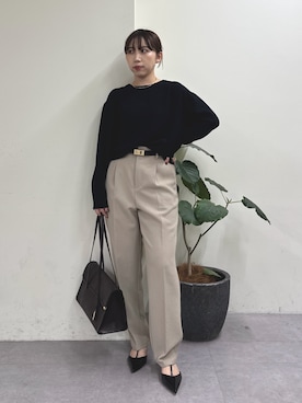 「アイテム（バッグ）」を使った、mamifujiiさん（レディース・158cm）の秋コーディネート