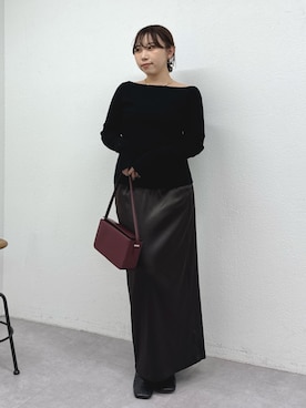 「アイテム（チョーカー）」を使った、mamifujiiさん（レディース・158cm）の秋コーディネート