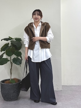 「アイテム（チョーカー）」を使った、mamifujiiさん（レディース・158cm）の秋コーディネート