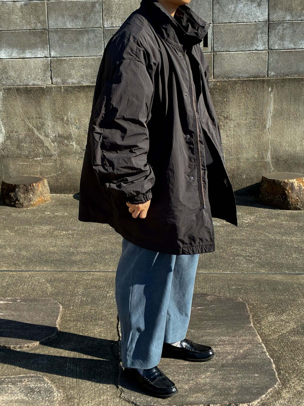 ATON エアーウェザーショートモッズコート　ホワイト AIR WEATHER SHORT MODS COAT | ATON
