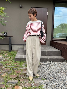 「アイテム（イヤリング）」を使った、mikkoさん（レディース・161cm）の秋コーディネート