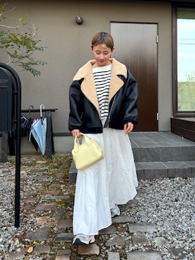 「PUAL CE CIN（ピュアルセシン）のアイテム」を使った、mikkoさん（レディース・161cm）の冬コーディネート