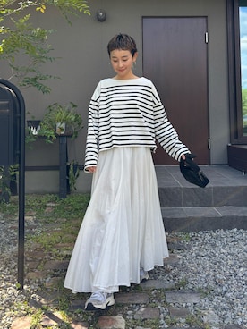 「アイテム（スカート）」を使った、mikkoさん（レディース・161cm）の秋コーディネート
