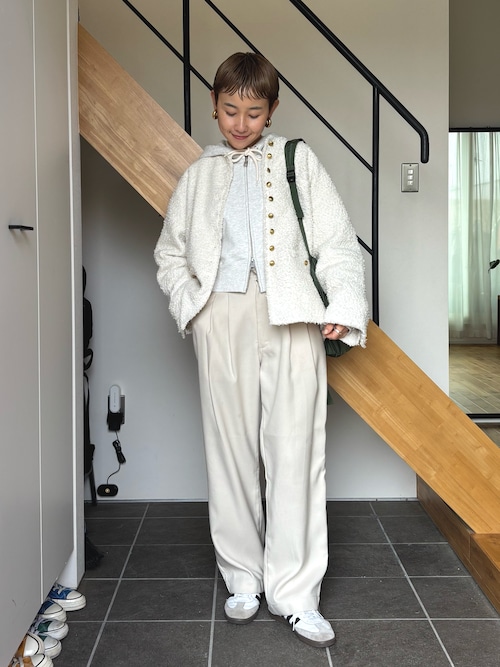 セール】アソート ツイードノーカラージャケット（ノーカラー