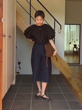 「アイテム（イヤリング）」を使った、mikkoさん（レディース・161cm）の春コーディネート