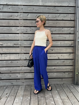 「NULL（ヌル）のアイテム」を使った、mikkoさん（レディース・161cm）の夏コーディネート