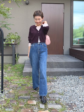 「アイテム（イヤリング）」を使った、mikkoさん（レディース・161cm）の秋コーディネート