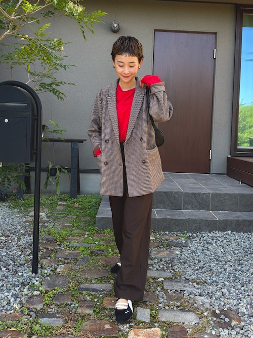 セール】ガンクラブチェックオーバーサイズダブルジャケット