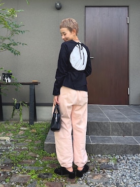 「スウェットパンツ」｜mikkoさん（レディース・161cm）の秋コーディネート