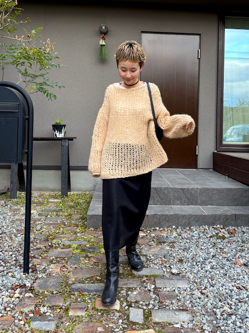 Steven Alan＞レザー ライディング ロングブーツ（ブーツ）｜Steven