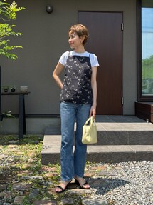 キャミソール anuke Flower Jacquard Tops 62510430 anuke Flower Jacquard Tops 62510430（キャミソール）｜anuke