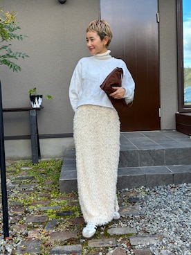 「アイテム（スカート）」を使った、mikkoさん（レディース・161cm・30代）の冬コーディネート