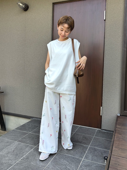 TOLIGHT フラワープリント ワイドパンツ 花柄プリントプリーツワイドパンツ プリーツパンツ ボタニカル