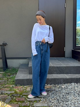 「アイテム（イヤリング）」を使った、mikkoさん（レディース・161cm）の秋コーディネート