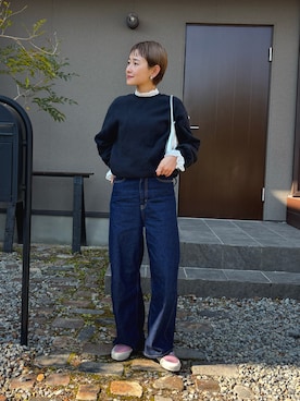 「CENE（セネ）のアイテム（アクセサリー）」を使った、mikkoさん（レディース・161cm）の春コーディネート