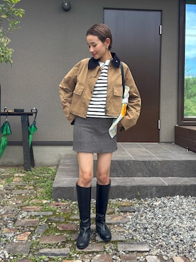 「marimekko（マリメッコ）のアイテム」を使った、mikkoさん（レディース・161cm）の秋コーディネート