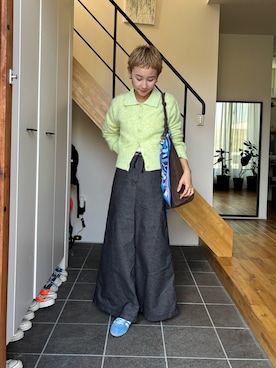 「アイテム（バンダナ/スカーフ）」を使った、mikkoさん（レディース・161cm）の秋コーディネート