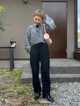 「アイテム（サングラス）」を使った、mikkoさん（レディース・161cm）の冬コーディネート