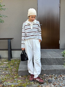 「MANOF（マノフ）のアイテム」を使った、mikkoさん（レディース・161cm）の冬コーディネート