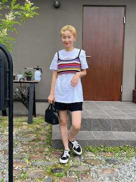 「Lepidos（レピドス）のアイテム」を使った、mikkoさん（レディース・161cm）の夏コーディネート