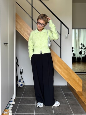 「アイテム（イヤリング）」を使った、mikkoさん（レディース・161cm）の冬コーディネート