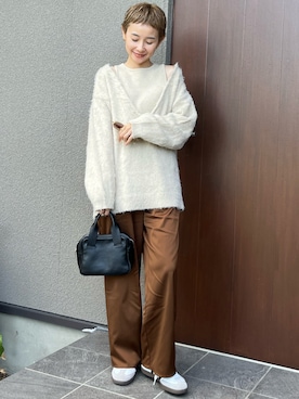 「Steven Alan（スティーブンアラン）のアイテム（スラックス）」を使った、mikkoさん（レディース・161cm）の秋コーディネート