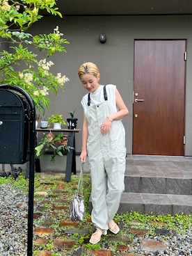 「アイテム（オールインワン・サロペット）」を使った、mikkoさん（レディース・161cm）の夏コーディネート