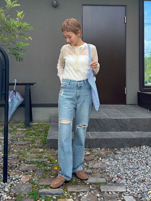 anuke（アンヌーク） ニット セーター anuke Sheer Henley Knit