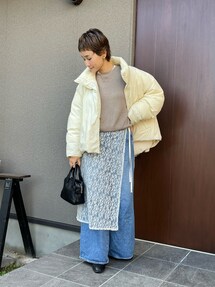 null.（ヌル）の「ウエストバッグダウンジャケット（ダウンジャケット