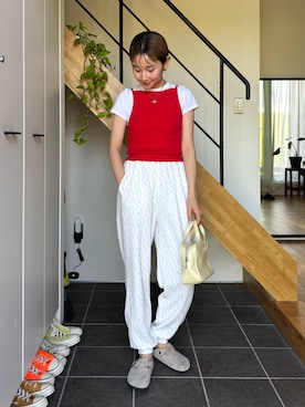 「アイテム（イヤリング）」を使った、mikkoさん（レディース・161cm）の春コーディネート