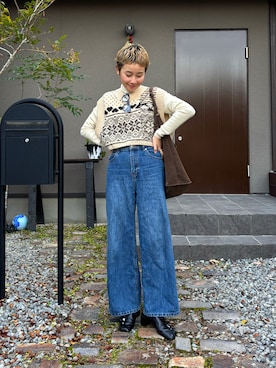 「FREAK'S STORE（フリークスストア）のアイテム」を使った、mikkoさん（レディース・161cm）の冬コーディネート