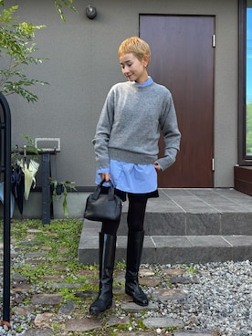 「無印良品（ムジルシリョウヒン）のアイテム」を使った、mikkoさん（レディース・161cm）の秋コーディネート