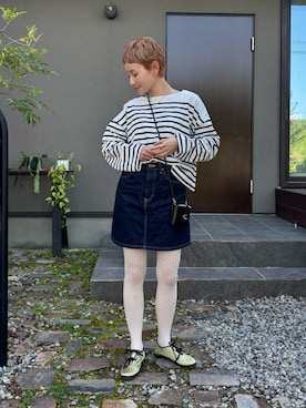 「PUAL CE CIN（ピュアルセシン）のアイテム（トップス）」を使った、mikkoさん（レディース・161cm）の春コーディネート