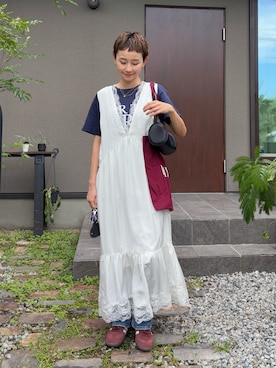 「アイテム（キーケース/キーアクセサリー）」を使った、mikkoさん（レディース・161cm）の秋コーディネート
